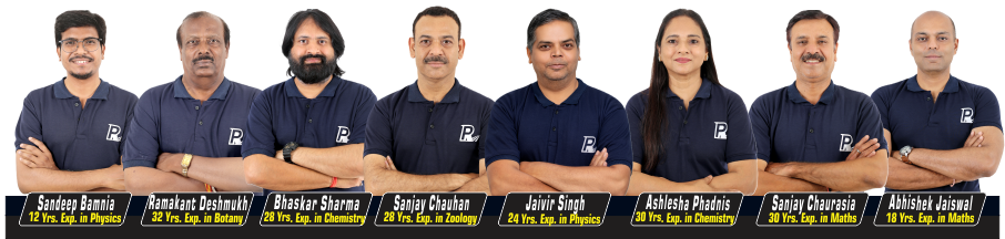 Rankers Path full faculty team: Sandeep Bamnia (Physics), Ramakant Deshmukh (Botany), Bhaskar Sharma (Chemistry), Sanjay Chauhan (Zoology), Jaivir Singh (Physics), Ashlesha Phadnis (Chemistry), Sanjay Chaurasia (Maths), Abhishek Jaiswal (Maths)